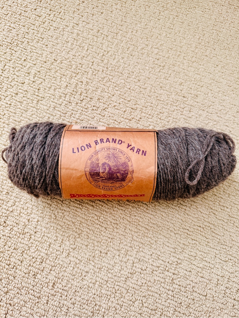 Yarn - Dark Brown Wool Skein
